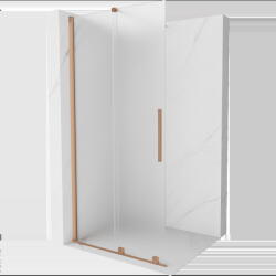 Mexen Velar perete de duș culisant Walk-in 90 x 200 cm, înghețat 8 mm, cupru periat - 871-090-000-33-65 (871-090-000-33-65)
