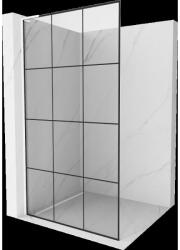 Mexen Kioto L perete duș Walk-in 110 x 200 cm, model negru, alb - 800-110-103-20-77 (800-110-103-20-77)