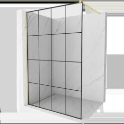 Mexen Kioto pereți de duș Walk-in 160 x 200 cm, model negru 8 mm, finisaj auriu periat - 800-160-101-55-77 (800-160-101-55-77)