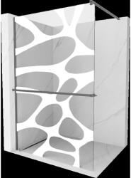 Mexen Kioto+ perete de duș cu raft Walk-in 80 x 200 cm, val alb, metal armat - 800-080-121-95-97 (800-080-121-95-97)