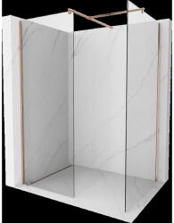 Mexen Kioto duș Walk-in 125 x 80 cm, transparent, cupru periat - 800-125-202-65-00-080 (800-125-202-65-00-080)