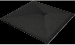 Mexen Stone+ cadă de duș din compozit pătrată 90 x 90 cm, negru, capac negru - 44709090-B (44709090-B)
