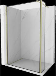 Mexen Kioto perete de duș Walk-in 110 x 40 cm, model negru, auriu - 800-110-212-50-70-040 (800-110-212-50-70-040)