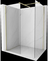 Mexen Kioto perete de duș Walk-in 140 x 115 cm, transparent, aur periat - 800-140-202-55-00-115 (800-140-202-55-00-115)