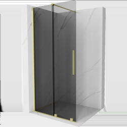Mexen Velar perete de duș glisant Walk-in 70 x 200 cm, grafit 8 mm, auriu periat - 871-070-000-43-55 (871-070-000-43-55)