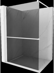 Mexen Kioto+ perete de duș cu raft Walk-in 80 x 200 cm, grafit, alb - 800-080-121-20-40 (800-080-121-20-40)