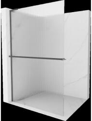 Mexen Kioto+ L perete de duș cu raft Walk-in 70 x 200 cm, transparent, gri gun șlefuit - 800-070-123-66-09 (800-070-123-66-09)