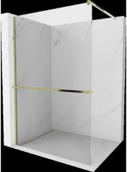Mexen Kioto+ perete de duș cu raft Walk-in 85 x 200 cm, transparent, auriu - 800-085-121-50-00 (800-085-121-50-00)