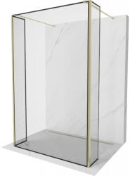 Mexen Kioto perete de duș autoportant 100 x 30 x 30 cm, model negru, aurit - 800-100-030-222-50-70-030 (800-100-030-222-50-70-030)