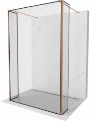 Mexen Kioto perete de duș autoportant 160 x 30 x 30 cm, cadru negru, aur roz - 800-160-030-222-60-70-030 (800-160-030-222-60-70-030)