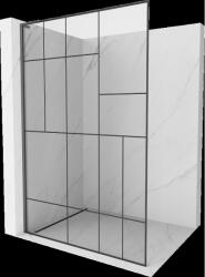 Mexen Kioto L perete de duș Walk-in 100 x 200 cm, model negru, metal pistol - 800-100-103-95-78 (800-100-103-95-78)