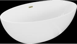 Mexen Nike cadă de baie freestanding 175 x 100 cm, albă, preaplin auriu - 54071751000-50 (54071751000-50)