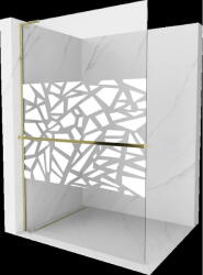 Mexen Kioto+ L panou de duș cu raft Walk-in 80 x 200 cm, model alb, aurie - 800-080-123-50-85 (800-080-123-50-85)