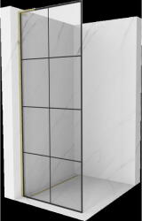 Mexen Kioto L perete de duș Walk-in 90 x 200 cm, model negru, aurie - 800-090-103-50-77 (800-090-103-50-77)