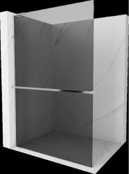 Mexen Kioto+ L perete de duș cu raft Walk-in 80 x 200 cm, grafit, crom - 800-080-123-01-40 (800-080-123-01-40)