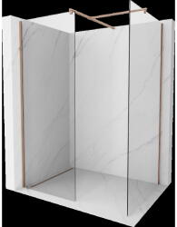 Mexen Kioto perete de duș Walk-in 85 x 70 cm, transparent, aur roz - 800-085-202-60-00-070 (800-085-202-60-00-070)