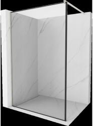 Mexen Kioto perete de duș Walk-in 80 x 200 cm, cadru negru 8 mm, nichel periat - 800-080-101-97-70 (800-080-101-97-70)