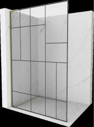 Mexen Kioto L panou de duș Walk-in 120 x 200 cm, model negru, auriu - 800-120-103-50-78 (800-120-103-50-78)
