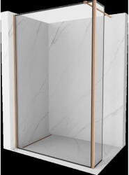 Mexen Kioto perete de duș Walk-in 90 x 40 cm, ramă neagră, cupru periat - 800-090-212-65-70-040 (800-090-212-65-70-040)