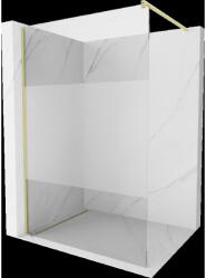 Mexen Kioto perete de duș Walk-in 130 x 200 cm, transparent/mat 8 mm, auriu periat - 800-130-101-55-35 (800-130-101-55-35)