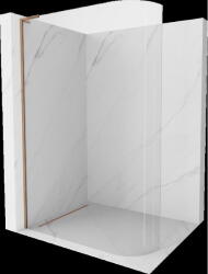 Mexen Kioto L perete duș rotund Walk-in 120 x 200 cm, transparent, aur roz - 800-120-103-60-06 (800-120-103-60-06)