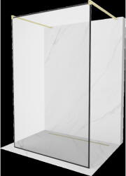 Mexen Kioto panou de duş liber 120 x 200 cm, model negru 8 mm, aur mat - 800-120-002-55-70 (800-120-002-55-70)