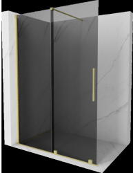 Mexen Velar perete de duș glisant Walk-in 130 x 200 cm, grafit 8 mm, auriu periat - 871-130-000-43-55 (871-130-000-43-55)