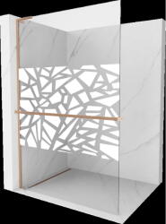 Mexen Kioto+ L panou de duș cu raft Walk-in 80 x 200 cm, model alb, cupru periat - 800-080-123-65-85 (800-080-123-65-85)