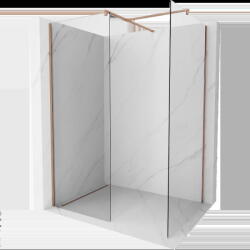 Mexen Kioto perete de duș Walk-in 160 x 100 cm, transparent, aur roz - 800-160-202-60-00-100 (800-160-202-60-00-100)