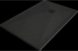 Mexen Stone+ cadă de duș dreptunghiulară din compozit 140 x 100 cm, negru, capac negru - 44701014-B (44701014-B)