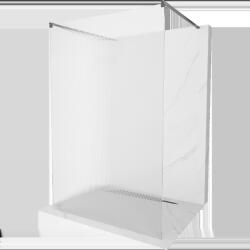 Mexen Kioto perete de duș independent 140 x 200 cm, dungi 8 mm, metal gun - 800-140-002-95-09 (800-140-002-95-09)