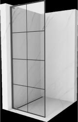 Mexen Kioto L panou de duș Walk-in 80 x 200 cm, grilaj negru, gri armă periat - 800-080-103-66-77 (800-080-103-66-77)