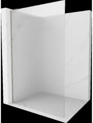Mexen Kioto L perete duș Walk-in 90 x 200 cm, dungi, nichel periat - 800-090-103-97-09 (800-090-103-97-09)