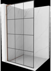 Mexen Kioto L pereți de duș Walk-in 100 x 200 cm, model negru, aur roz - 800-100-103-60-77 (800-100-103-60-77)