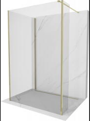 Mexen Kioto perete duș Walk-in 120 x 100 x 40 cm, transparent, auriu - 800-120-100-221-50-00-040 (800-120-100-221-50-00-040)
