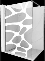 Mexen Kioto perete de duș Walk-in 100 x 200 cm, val alb 8 mm, metal armat - 800-100-101-95-97 (800-100-101-95-97)