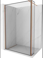 Mexen Kioto perete de duș Walk-in 150 x 30 cm, cadru negru, aur roz - 800-150-212-60-70-030 (800-150-212-60-70-030)