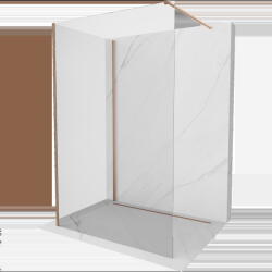 Mexen Kioto perete de duș Walk-in 130 x 85 cm, transparent, cupru periat - 800-130-212-65-00-085 (800-130-212-65-00-085)
