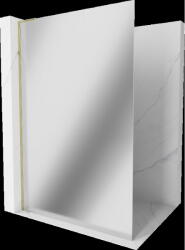 Mexen Kioto L perete duș Walk-in 120 x 200 cm, oglindă, aurie - 800-120-103-50-50 (800-120-103-50-50)