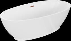 Mexen Bilbao cada independentă 180 x 90 cm, albă, preaplin cupru periat - 51311809000-65 (51311809000-65)