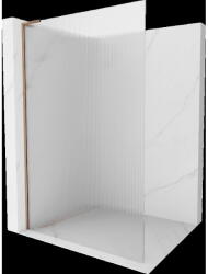 Mexen Kioto L perete de duș Walk-in 80 x 200 cm, dungi, aur roz - 800-080-103-60-09 (800-080-103-60-09)
