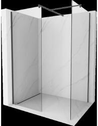 Mexen Kioto perete de duș Walk-in 130 x 110 cm, transparent, negru - 800-130-202-70-00-110 (800-130-202-70-00-110)
