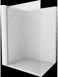 Mexen Kioto L perete de duș Walk-in 100 x 200 cm, dungi, auriu - 800-100-103-50-09 (800-100-103-50-09)