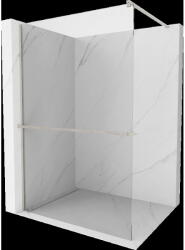 Mexen Kioto+ perete de duș cu suport Walk-in 130 x 200 cm, transparent, nickel periat - 800-130-121-97-00 (800-130-121-97-00)