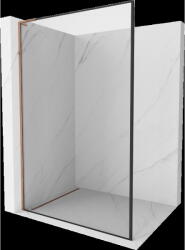 Mexen Kioto L perete de duș Walk-in 120 x 200 cm, cadru negru, aur roz - 800-120-103-60-70 (800-120-103-60-70)
