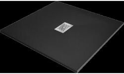 Mexen Hugo cadă de duș pătrată SMC 100 x 100 cm, negru, mascare inox - 42701010-X (42701010-X)