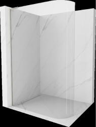 Mexen Kioto L panou de duș curbat Walk-in 80 x 200 cm, transparent, nichel periat - 800-080-103-97-06 (800-080-103-97-06)