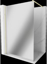 Mexen Kioto perete de duș Walk-in 120 x 200 cm, oglindă 8 mm, auriu periat - 800-120-101-55-50 (800-120-101-55-50)