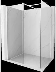 Mexen Kioto cabina de duș Walk-in 105 x 80 cm, transparentă, albă - 800-105-202-20-00-080 (800-105-202-20-00-080)