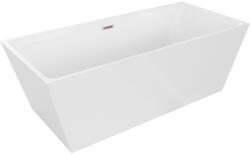 Mexen Lita cadă de baie de sine stătătoare 170 x 75 cm, albă, preaplin nichel periat - 52121707500-97 (52121707500-97)